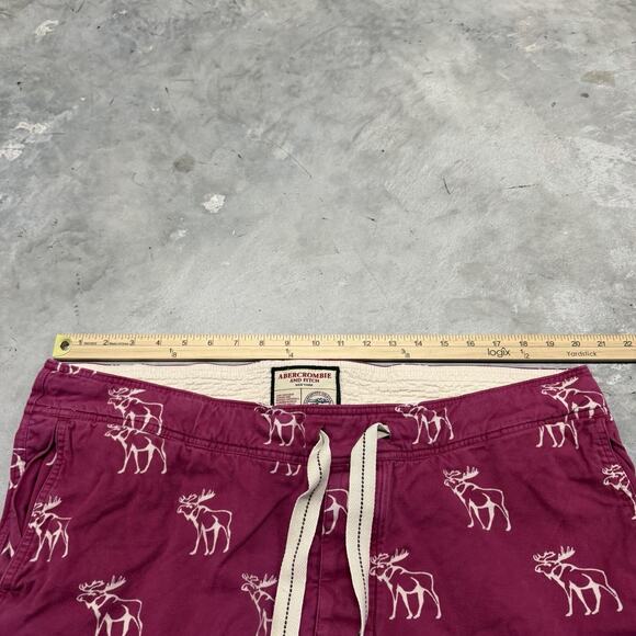 Abercrombie & Fitch Pants Mens Red Moose Sleepwear Vintage Y2K Size XL - Picture 3 of 6